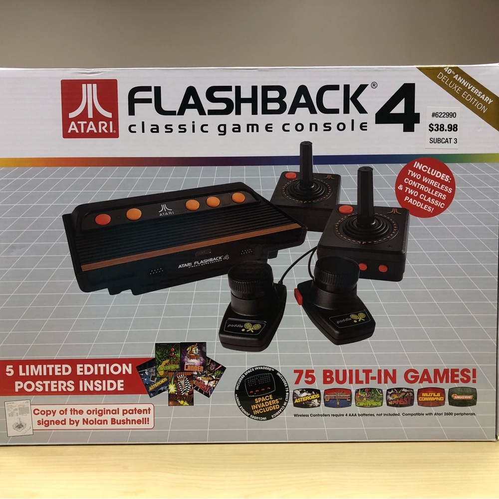 Atari Flashback 4 Classic Game Console 40th Anniversary Deluxe Edition 75 Games